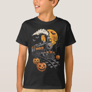 Vintage-Halloween-Zug Jack O Lantern Kürbis Männer T-Shirt