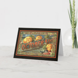 Vintage Halloweenpumpen Karte