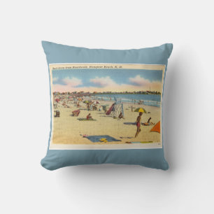 Vintage Hampton Beach Postkarte  Kissen