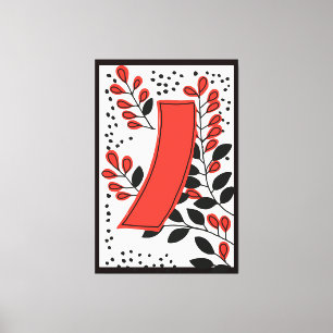 Vintage-Hanafuda-Kartenkunst auf XL-Leinwand Leinwanddruck