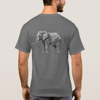 Vintage Hand Drawn Elephant Illustration T-Shirt |