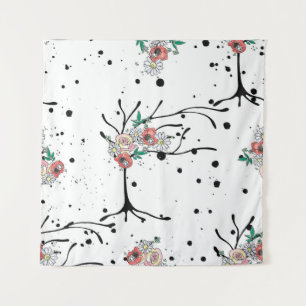 Vintage hand drawn seamless pattern graphic illust wandteppich