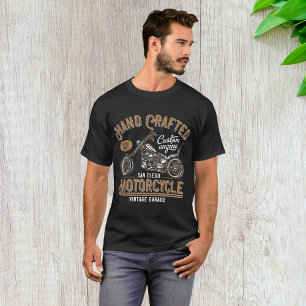 Vintage handgefertigtes Motorrad-Custom-Design T-Shirt