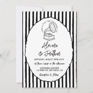 Vintage handgemalte Hochzeit Einladung