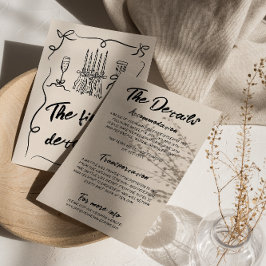 Vintage handgeschriebene Gezeichnet zeitgenössisch Begleitkarte