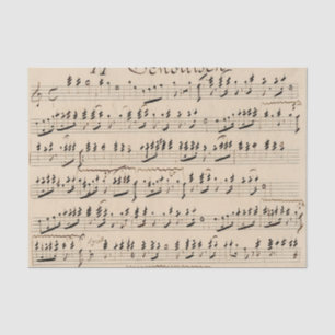 Vintage handgeschriebene Noten Seidenpapier