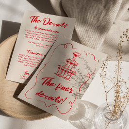 Vintage handgezeichnete, moderne Hochzeitdetails Begleitkarte