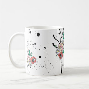 Vintage, handgezeichnete, nahtlose Mustergrafik Kaffeetasse
