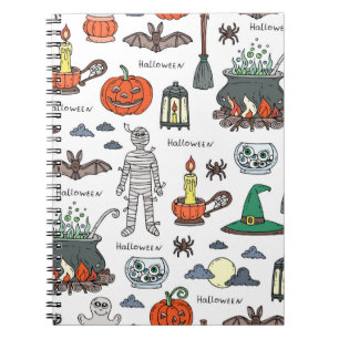 Vintage Handzeichnung zum Thema Hallowe Notizblock