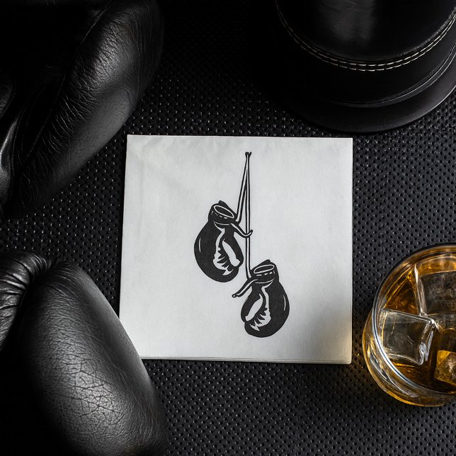 Vintage Hangboxhandschuhe Retro-Kämpfer Serviette (Von Creator hochgeladen)