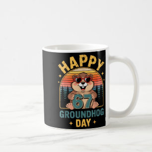 Vintage Happy 67 Tag des Murmeltieres Tierliebhabe Kaffeetasse