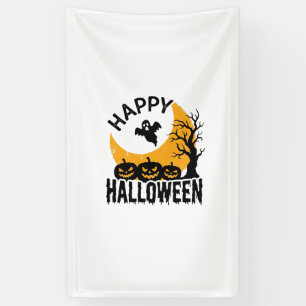 Vintage-Happy-Halloween-Geist-Kürbis-Shirt-Design Banner