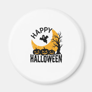Vintage-Happy-Halloween-Geist-Kürbis-Shirt-Design Magnet