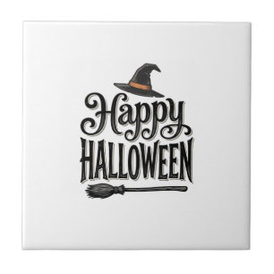 Vintage-Happy-Halloween-Hexenhut-Shirt-Design_1 Fliese