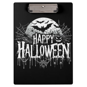 Vintage-Happy-Halloween-Kunst Klemmbrett