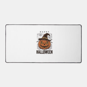 Vintage-Happy-Halloween-Kürbisgravur-Design_1 Schreibtischunterlage