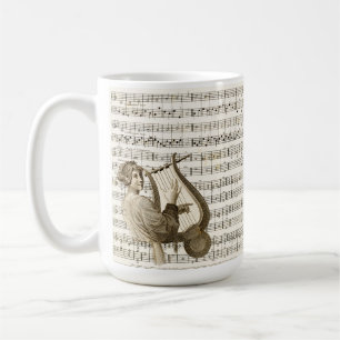 Vintage Harfenmusik 304 Kaffeetasse