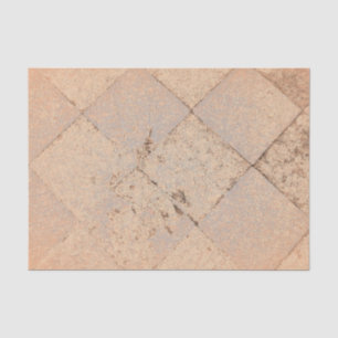 Vintage Harlekin inspirierte leichte Sepia-Alt-Tex Seidenpapier