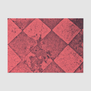 Vintage Harlekin-inspirierte rote schwarze Textur Seidenpapier