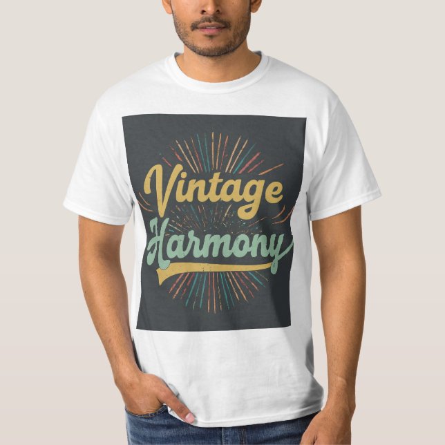 Vintage Harmonie des Logos T-Shirt (Vorderseite)