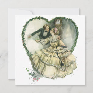 Vintage Harrison Fisher, Weihnachtsbraut und Bräut Einladung
