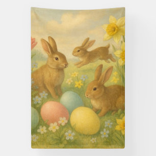 Vintage-Häschen/Osterhase Osterei/Frühling   Banner