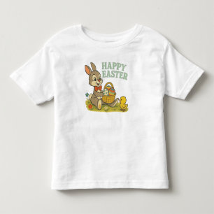 Vintage-Häschen/Osterhase Osterei/Frühling  Kleinkind T-shirt