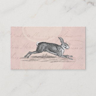 Vintage Hase-Häschen-Kaninchen-Illustration - Visitenkarte