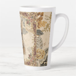 Vintage-Hase, süßer Hase mit Blumenmuster Milchtasse