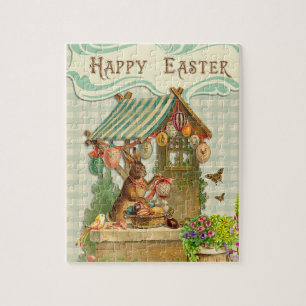 Vintage-Hase und Osterei