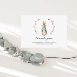Vintage-Hasen-Baby-Shower-Dankeskarten Dankeskarte
