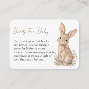 Vintage-Hasenbücher für Baby Shower Begleitkarte