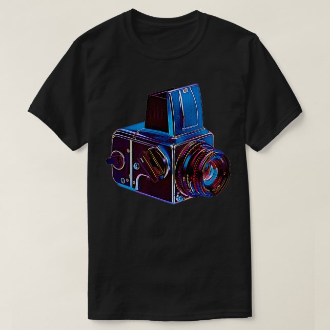 Vintage Hasselblad-Style-Kamera T-Shirt (Design vorne)