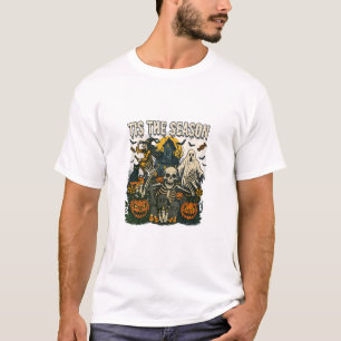 Vintage Hauptsaison Halloween Skeletter Retro T-Shirt