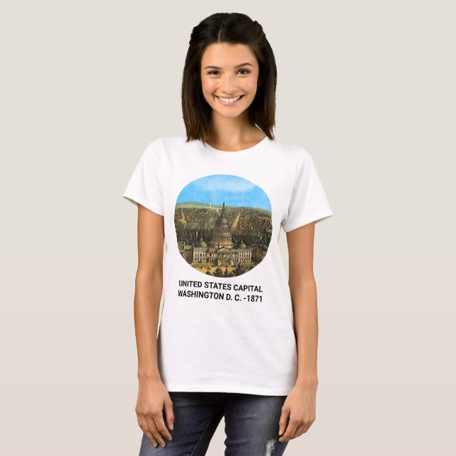 Vintage Hauptstadt der Vereinten Staaten T-Shirt (Vorne ganz)