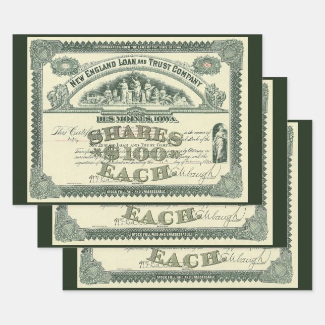 Vintage Hauptstadt Geschenkpapier Set (Set)