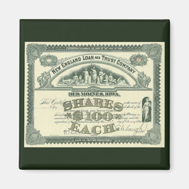 Vintage Hauptstadt Magnet (Vorne)