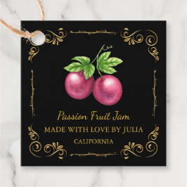 Vintage hausgemachte Passion Fruit Jam Square Hang Geschenkanhänger