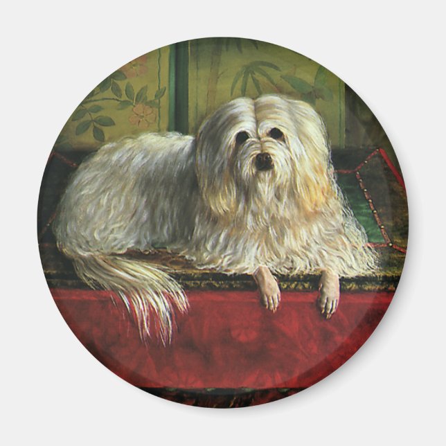 Vintage Haustiere, leibiger Schafhund Magnet (Vorne)