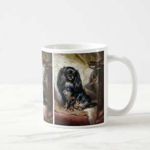 Vintage Haustiere, Schwarzspielzeug-Hund Kaffeetasse
