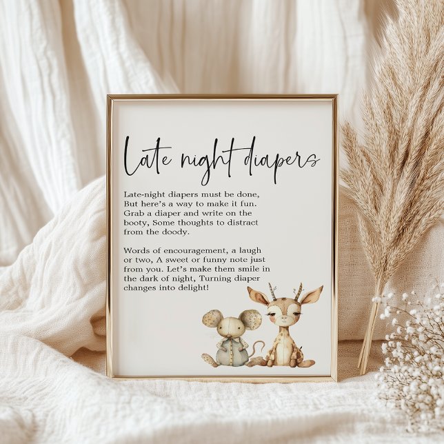 Vintage HaustiereKinderdusche Spätabwanderer Poster (Von Creator hochgeladen)