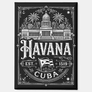 Vintage Havanna Kuba Kubanische Reise Erbstück Magnet