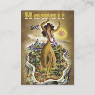 Vintage Hawaii 2 Visitenkarte