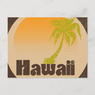 Vintage Hawaii-Logo Postkarte