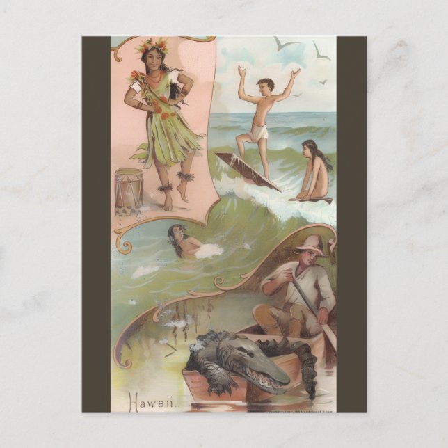 Vintage Hawaii Postkarte (Vorderseite)
