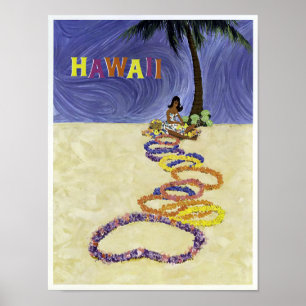 Vintage Hawaii-Reise Poster