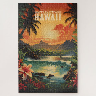 Vintage Hawaii Strand Reise Kunst