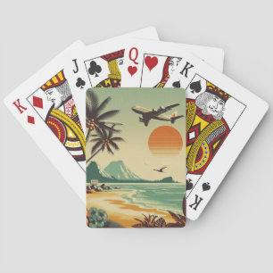 Vintage Hawaii/Tropisch Spielkarten