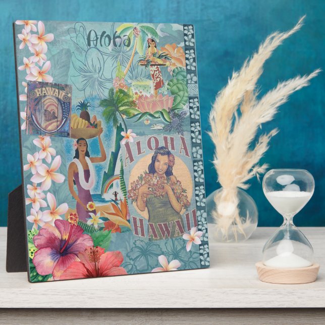 Vintage Hawaiian Scrapbook Page: Aloha Fotoplatte (Seite)