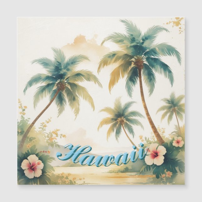 Vintage Hawaiian Travel Honolulu Magnetkarte (Vorderseite)